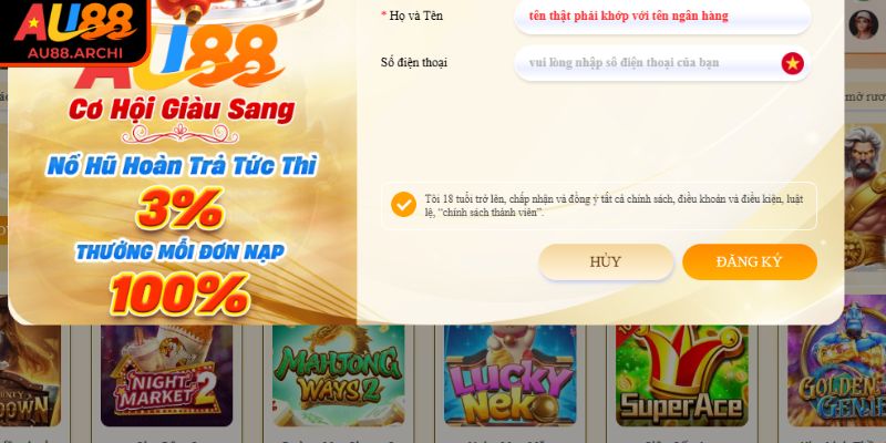 Đăng ký au88 2 Những điều kiện cần thiết để đăng ký AU88 thành công